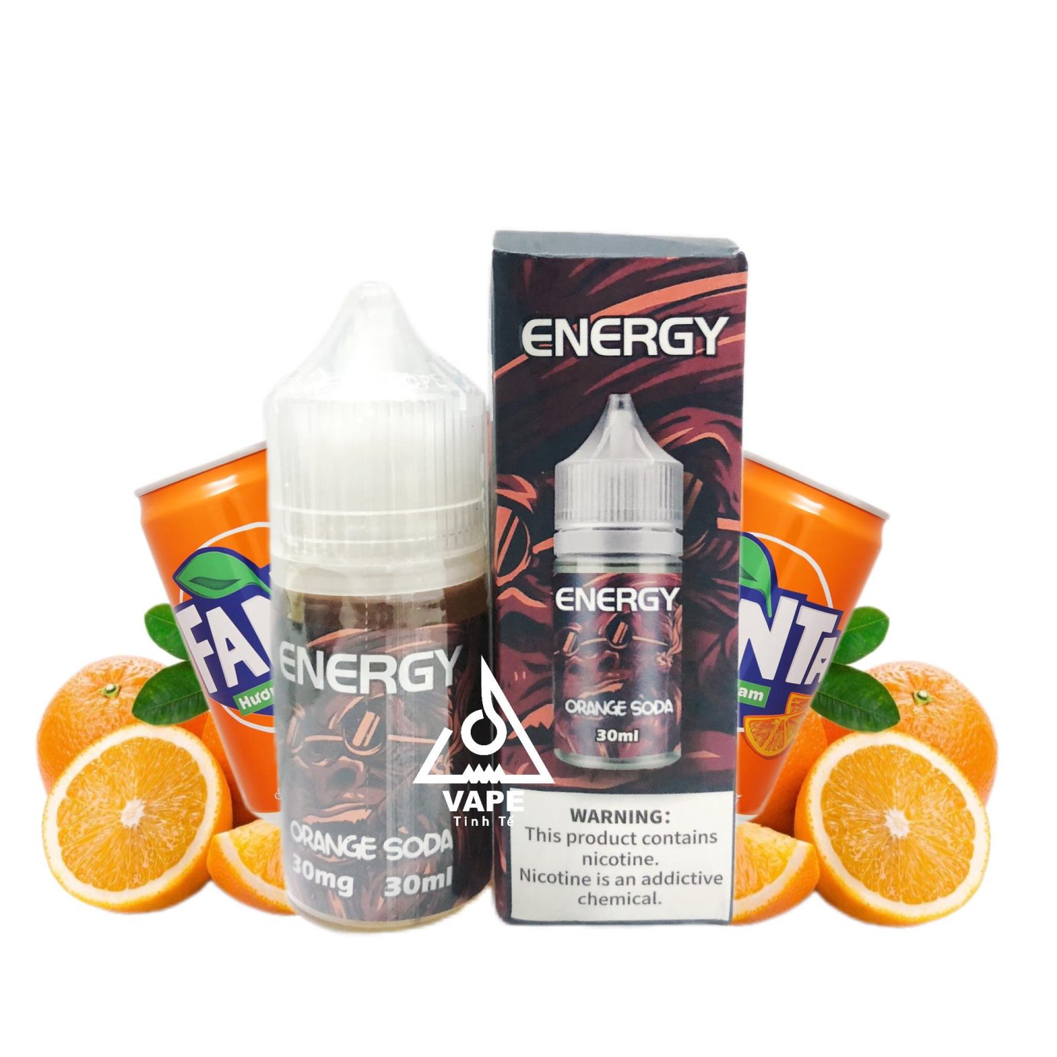 Energy Salt Nicotine Orange Soda (Soda Cam) Tinh dầu Pod Vape