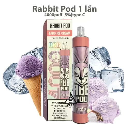 Rabbit Pod 1 lần Kem khoai môn lạnh 1869